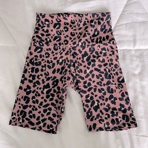 Onzie Leopard Print Biker Shorts